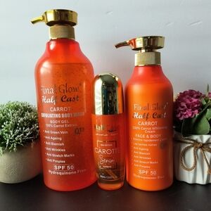 3in1 Final Glow H-C CARROT Body lotion 500ml Spf50+ Shower Gel & H/C Serum 💯%👌